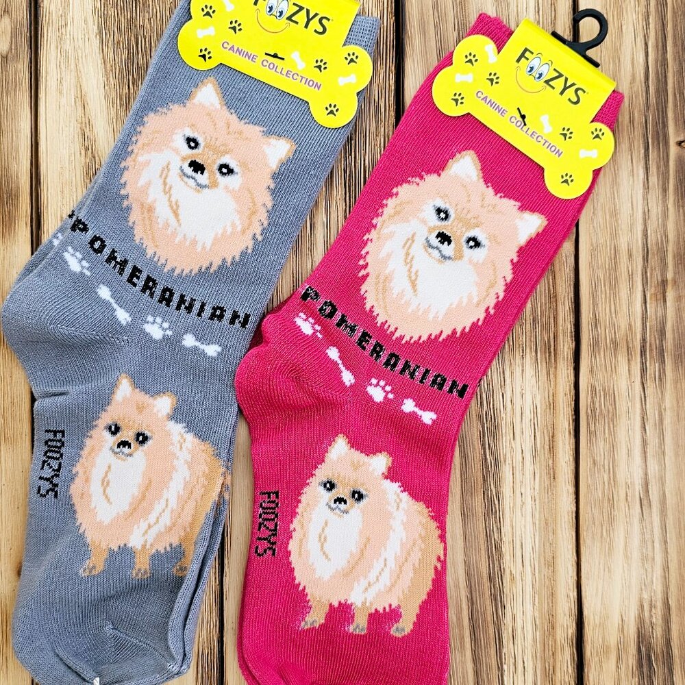 SOLD OUT - Pomeranian Unisex Crew Canine Socks